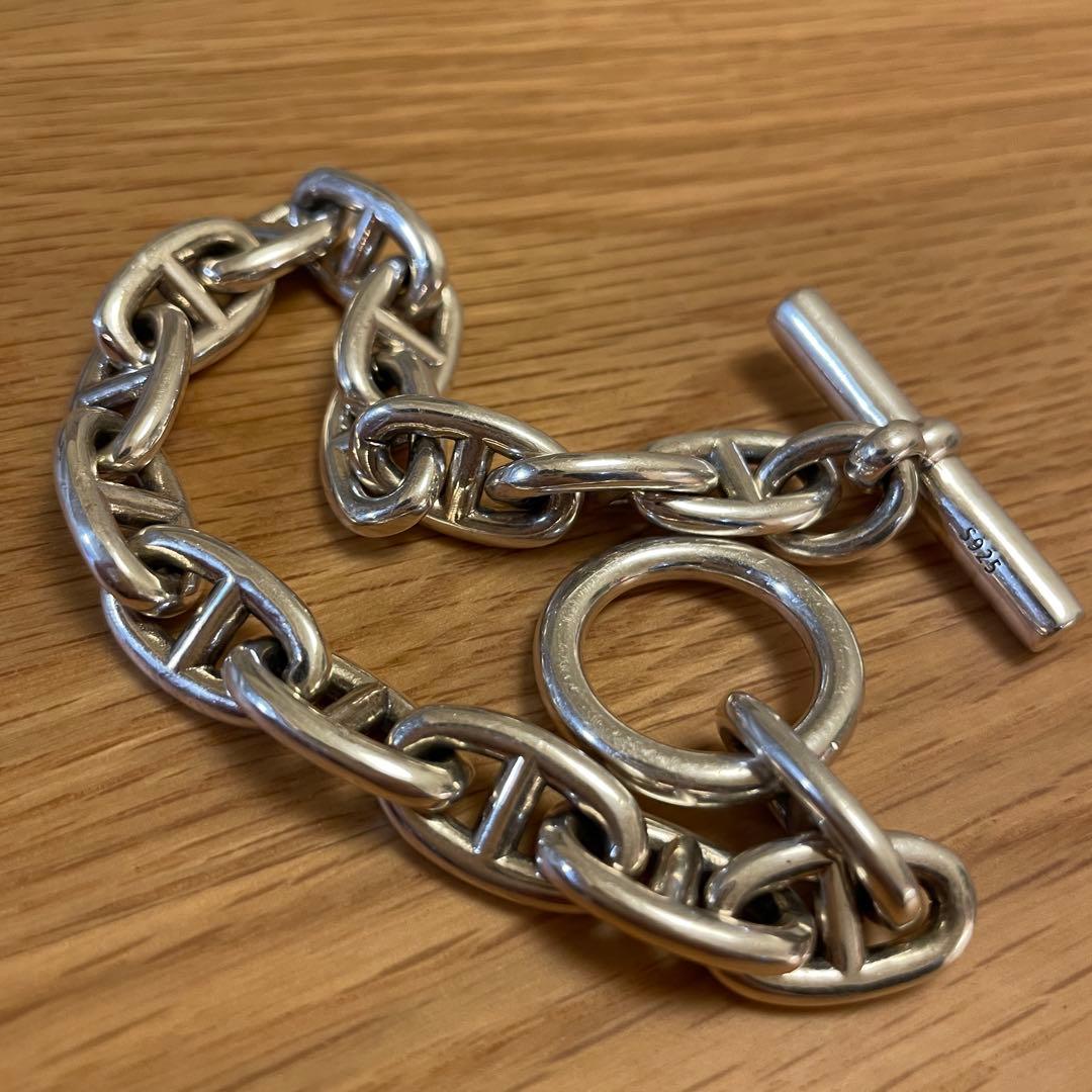 オーダー シルバー925 アンカーチェーンブレスレット シェーヌダンクル MM