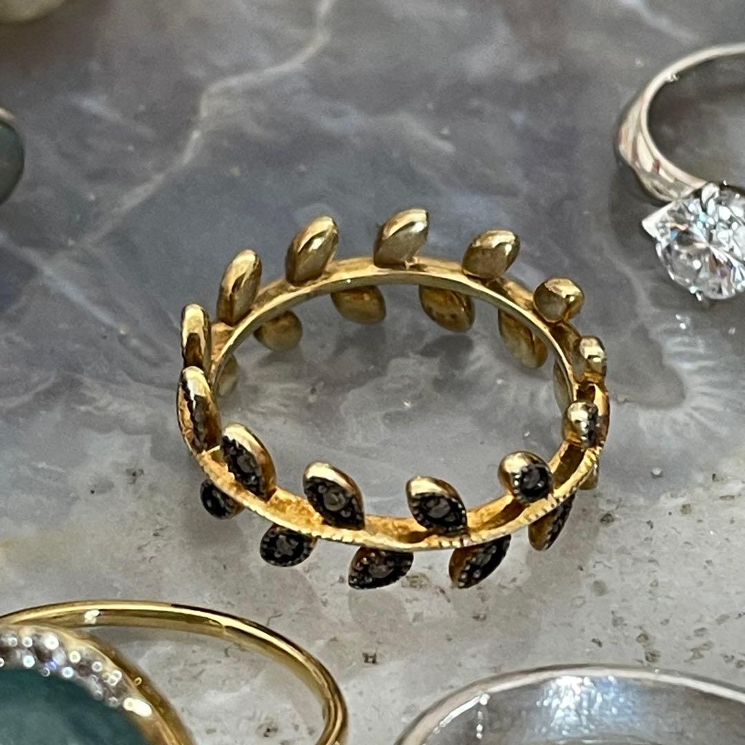 【11号】citronnier リーフ パヴェダイヤモンド リング