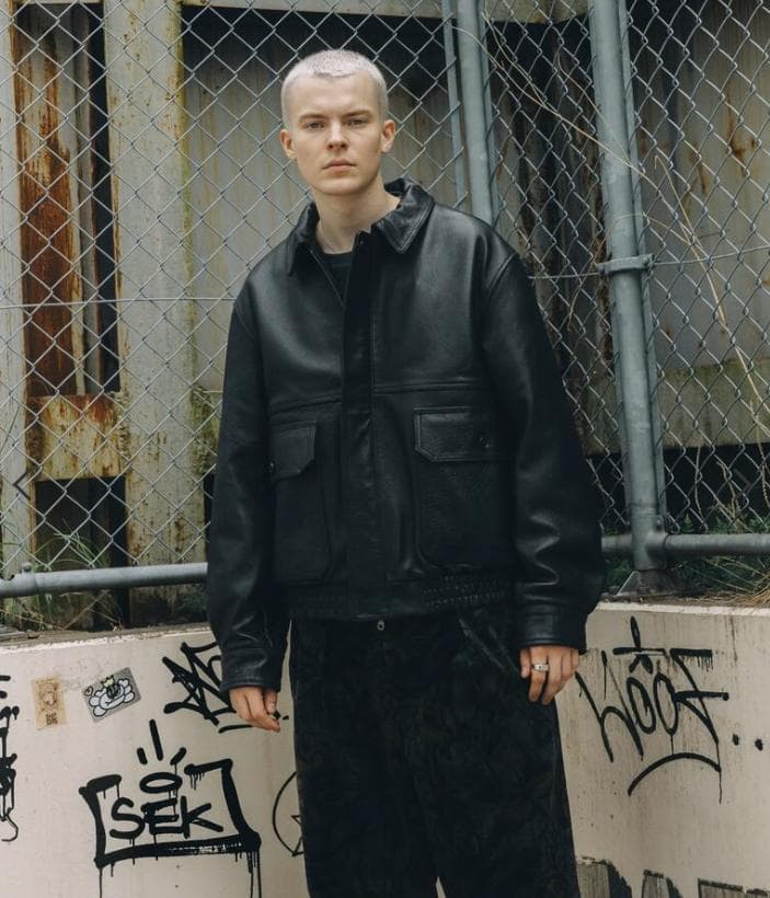 JOURNAL STANDARD ラム ダッド ヴィンテージ レザージャケット黒