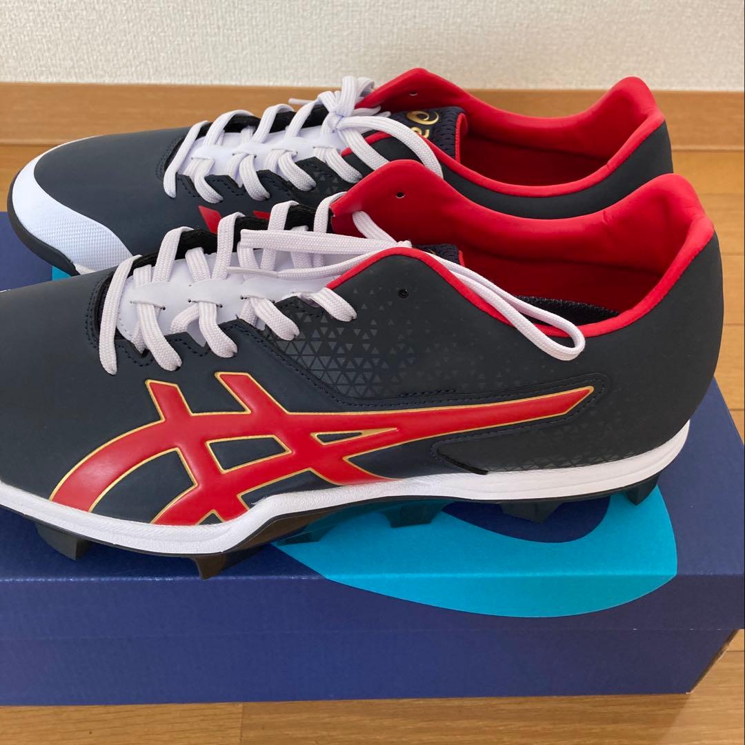 新品ASICS 野球　スパイク　ジャパンスピード　29センチ　ブラック/レッド
