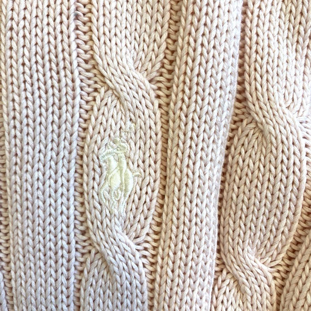 POLO RALPH LAUREN ピマコットン　ケーブルニット　ピンク