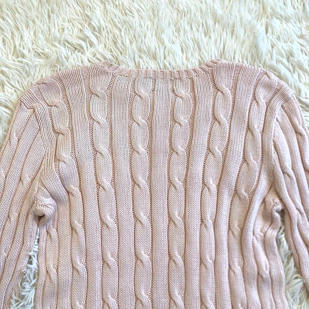 POLO RALPH LAUREN ピマコットン　ケーブルニット　ピンク