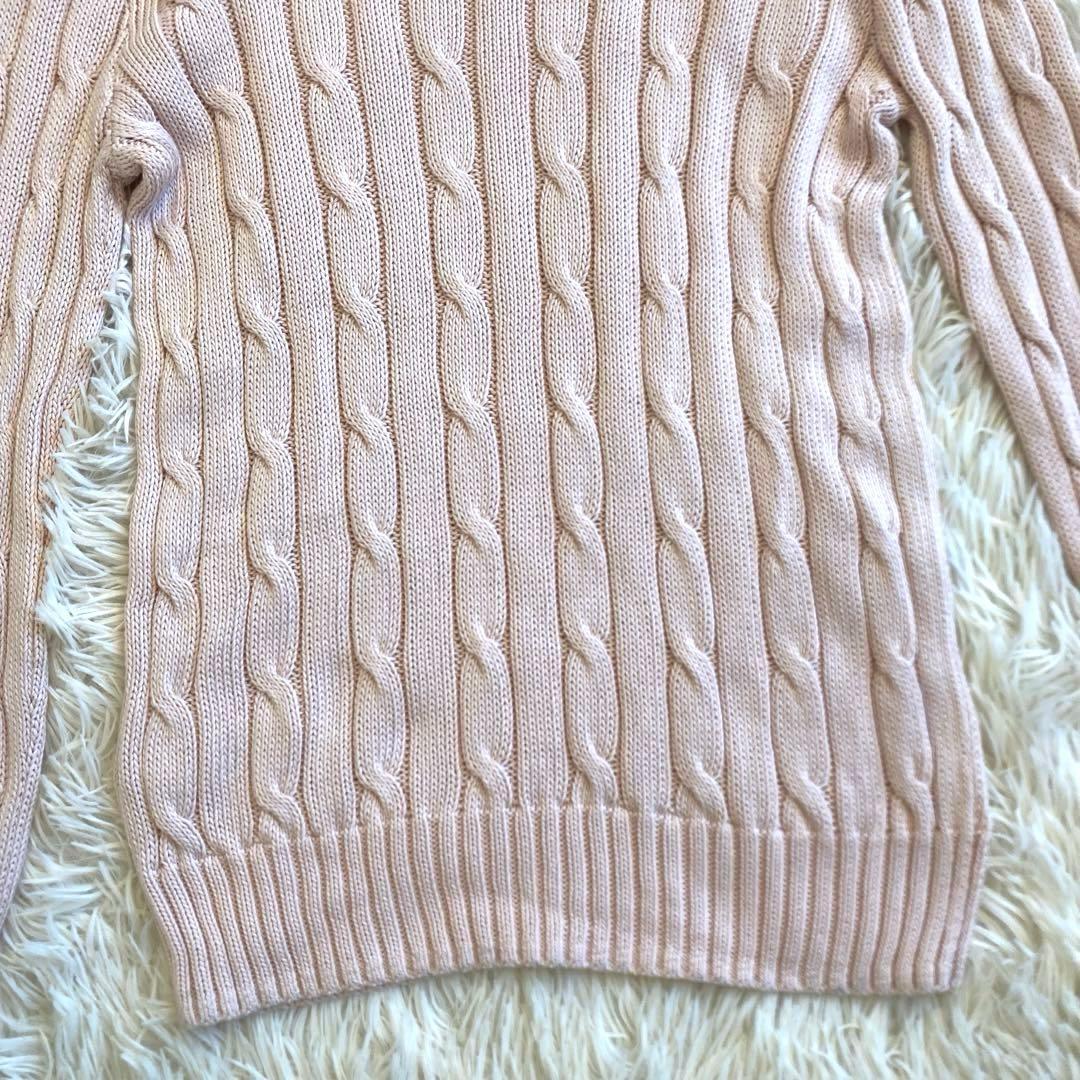 POLO RALPH LAUREN ピマコットン　ケーブルニット　ピンク