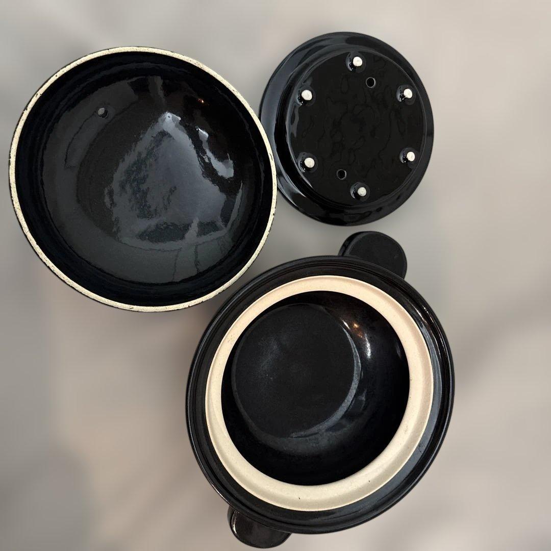 【良品】長谷園　かまどさん　二合　しゃもじ付　土鍋　2合炊き