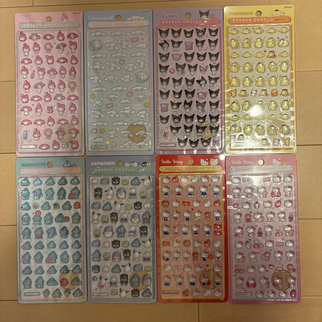 『国内正規品』 ボンボンドロップシールmini サンリオ8種コンプリート