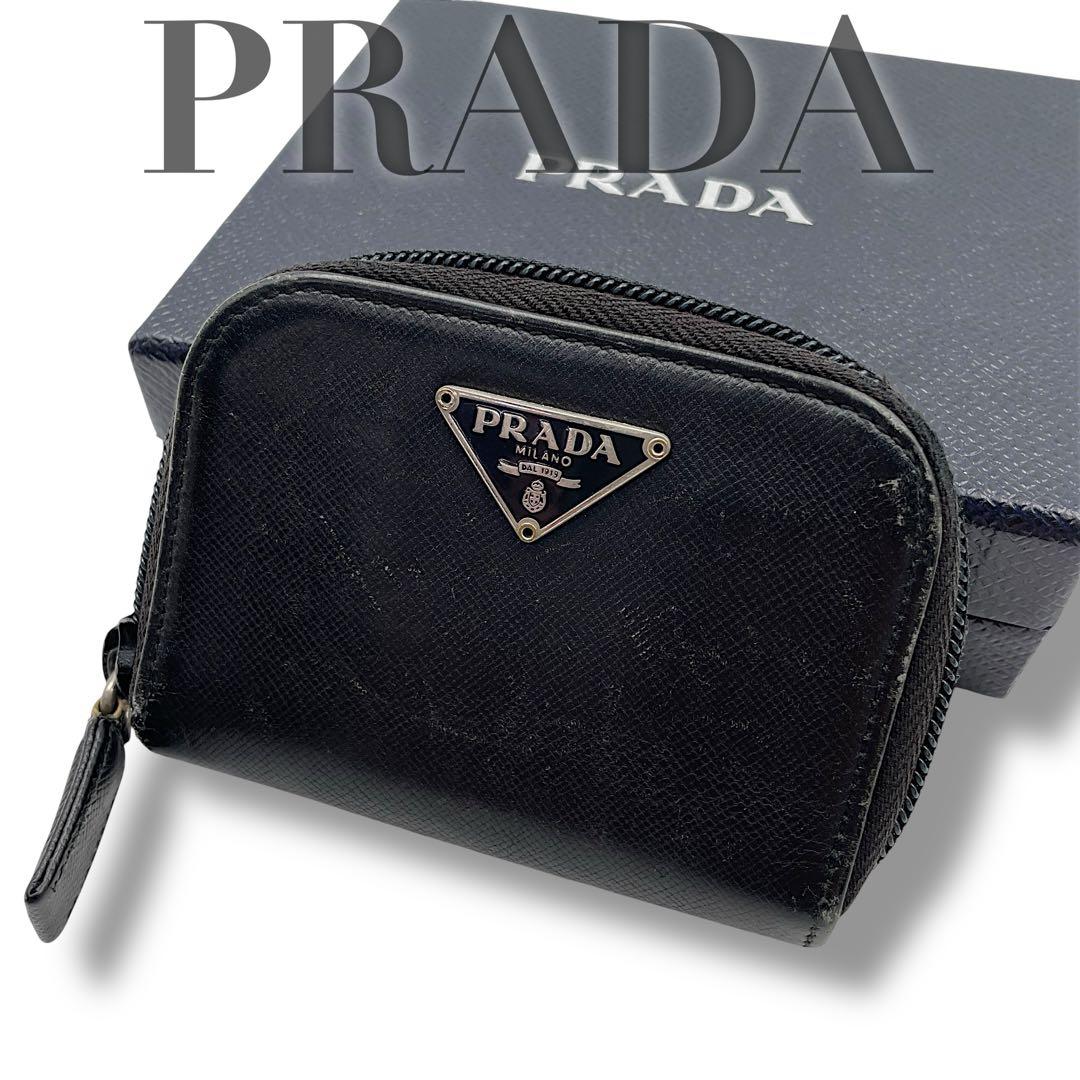 PRADA　プラダ　ケース　サフィアーノ　黒　ブラック　レザー