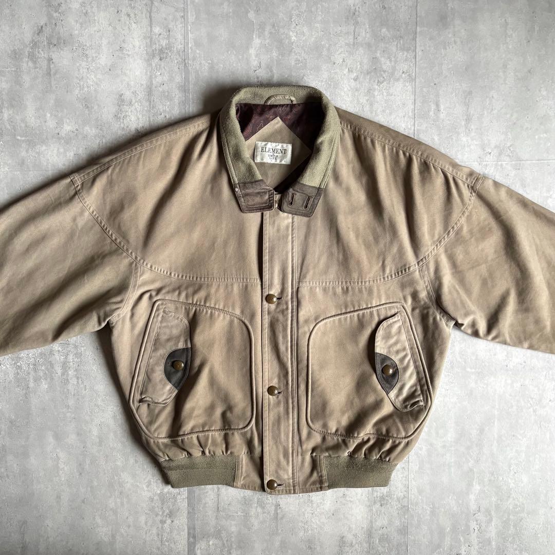 【80s vintage】スイングトップ　裏地ペイズリー　セパポケ　短丈　古着