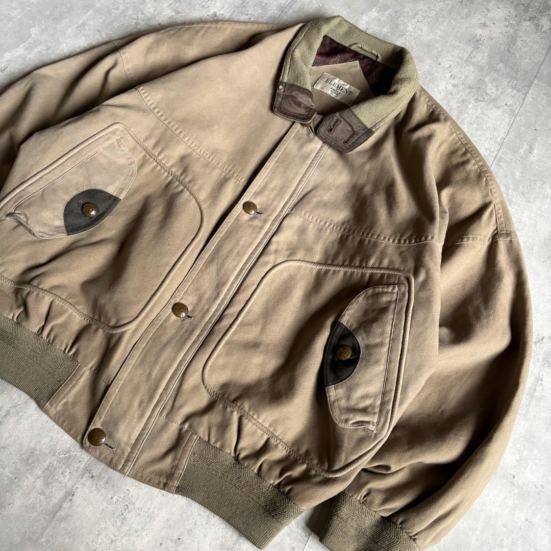 【80s vintage】スイングトップ　裏地ペイズリー　セパポケ　短丈　古着