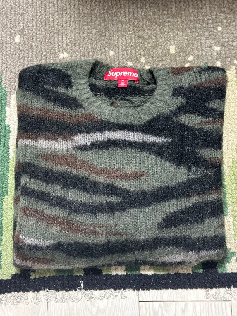 トップス Supreme Brushed Mohair Sweater Camo