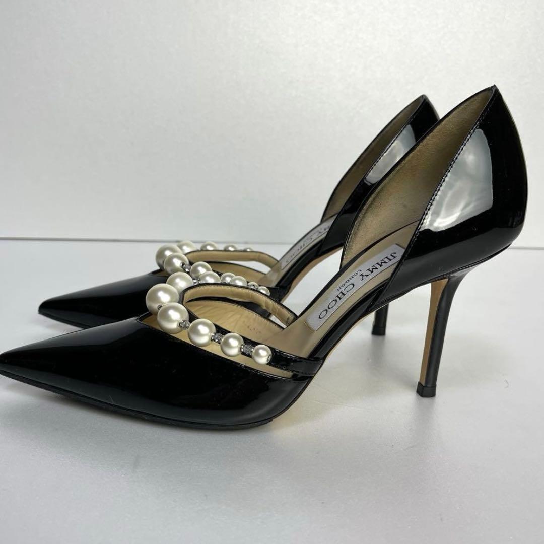 らんぴー【期間限定値下げ】JIMMY CHOO パールパンプス ブラック