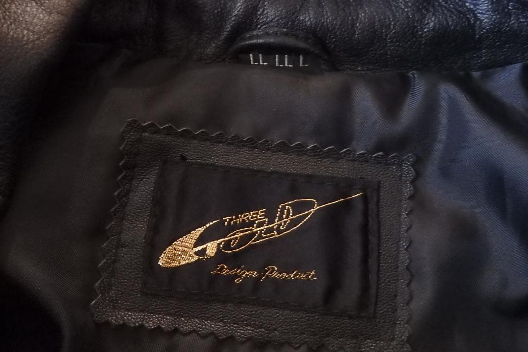 90s 日本製 MARCO ROSSINI 羊革 ラムレザージャケット 黒 XL