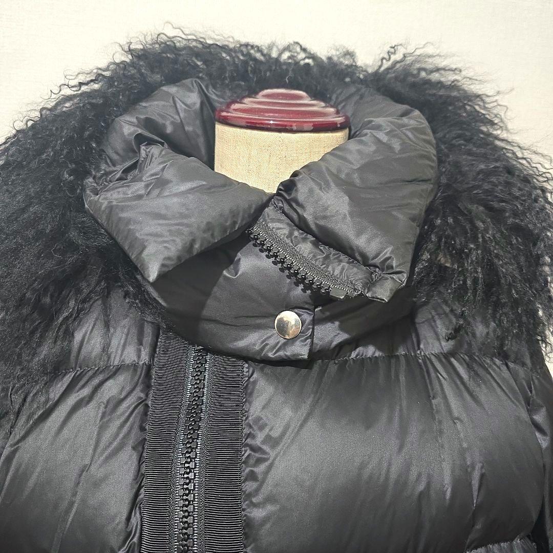sacai ファー付き　ブラック　ダウンジャケット
