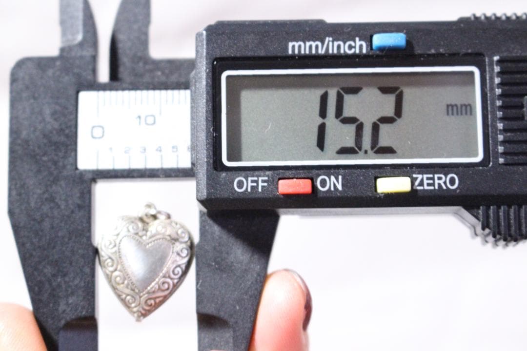 30s　スウィートハートジュエリー　両面　アールデコ　シルバー 波　唐草　渦巻