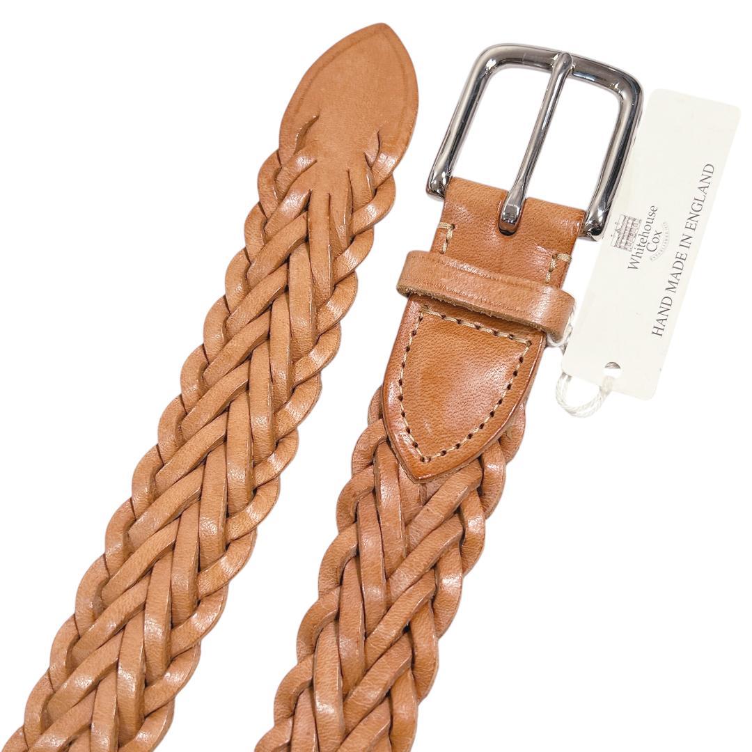 ホワイトハウスコックス メッシュベルト 32mm 茶36/90 L～XL 英国製