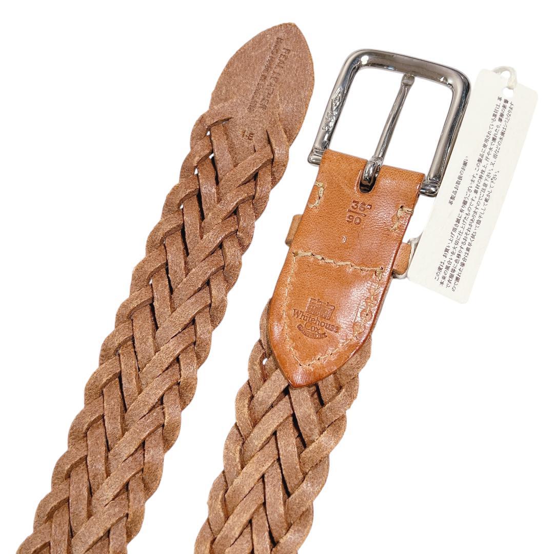 ホワイトハウスコックス メッシュベルト 32mm 茶36/90 L～XL 英国製