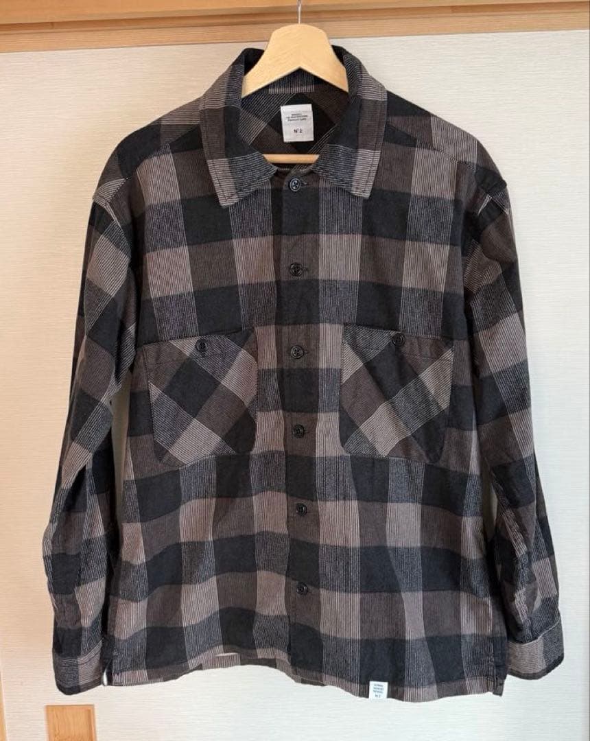 BEDWIN オープンカラーシャツ　ブロックチェック