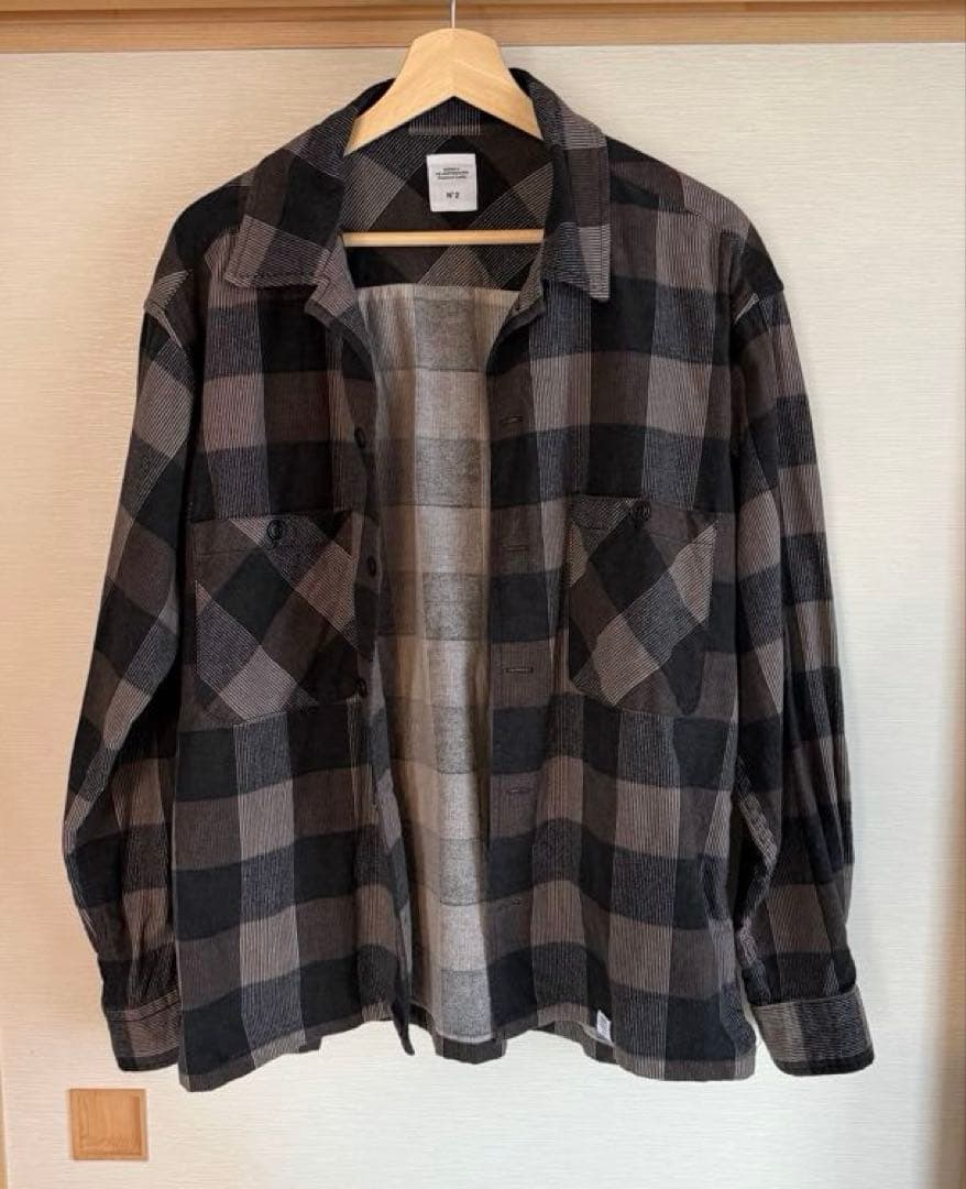 BEDWIN オープンカラーシャツ　ブロックチェック