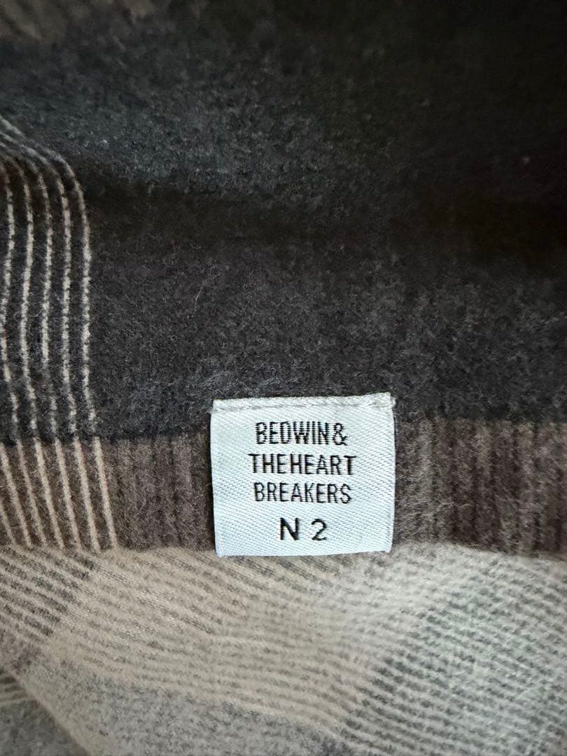 BEDWIN オープンカラーシャツ　ブロックチェック