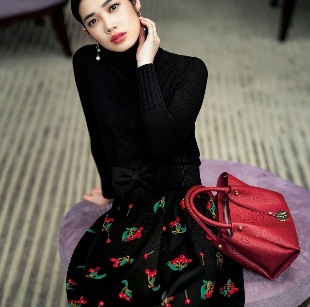 【新品】エムズグレイシー チェリー柄ワンピース 希少36サイズ