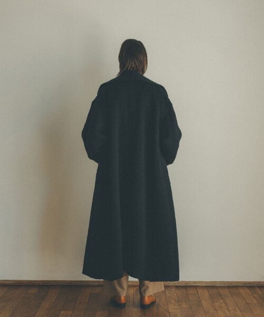 CLANE ミックスシャギーレディコート モヘヤ混 1 ブラック