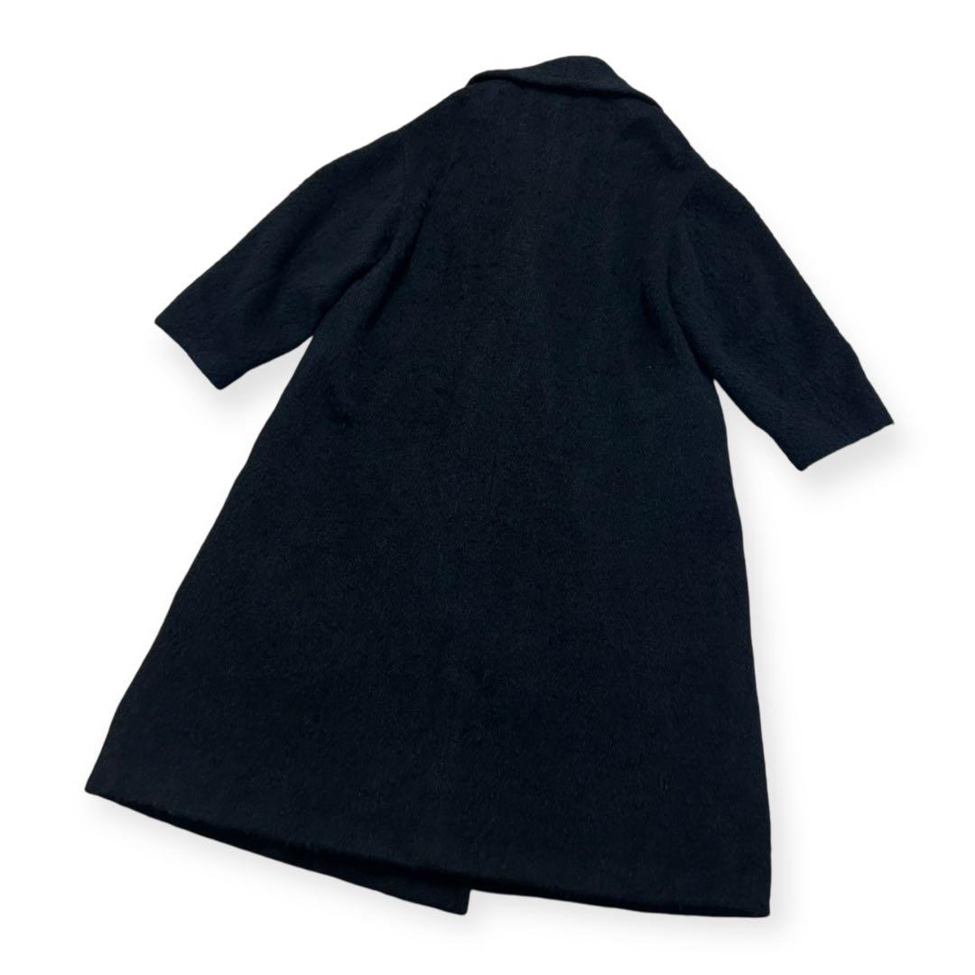 CLANE ミックスシャギーレディコート モヘヤ混 1 ブラック