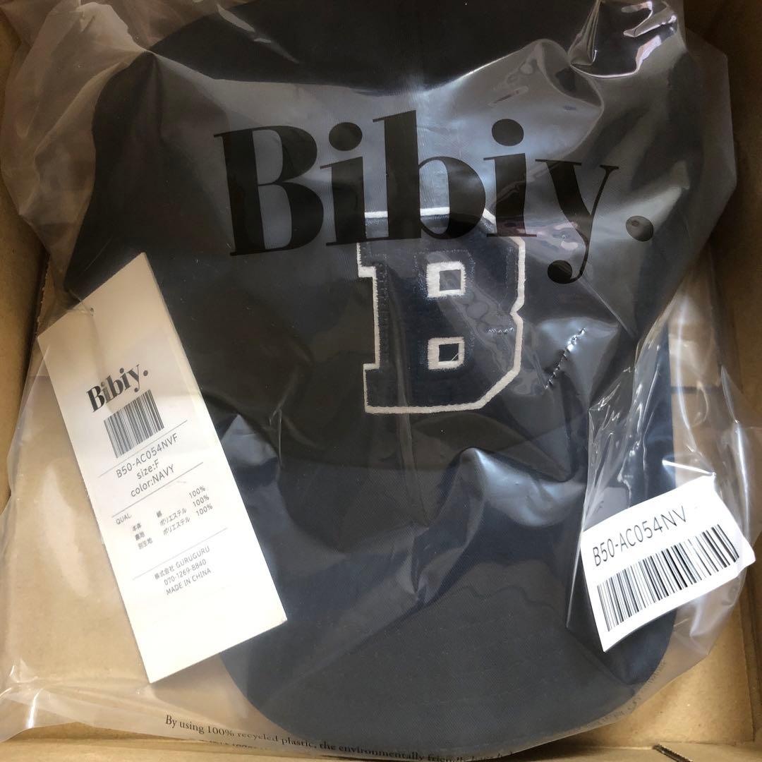 朝までお値下げ♡新品タグ付き♡ bibiy キャップ cup 刺繍 ネイビー