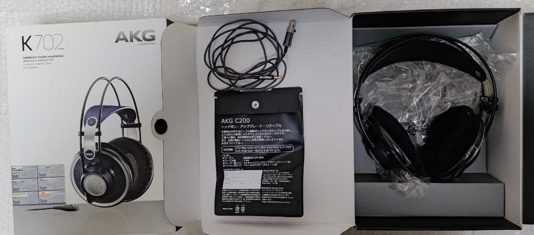 【ジャンク扱い】AKG K702（純正アップグレードケーブル付属）