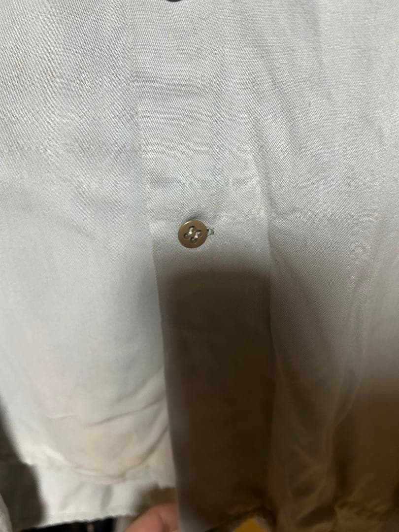 (Special) 50s レーヨンシャツ 単色 ミント ハンドステッチ L