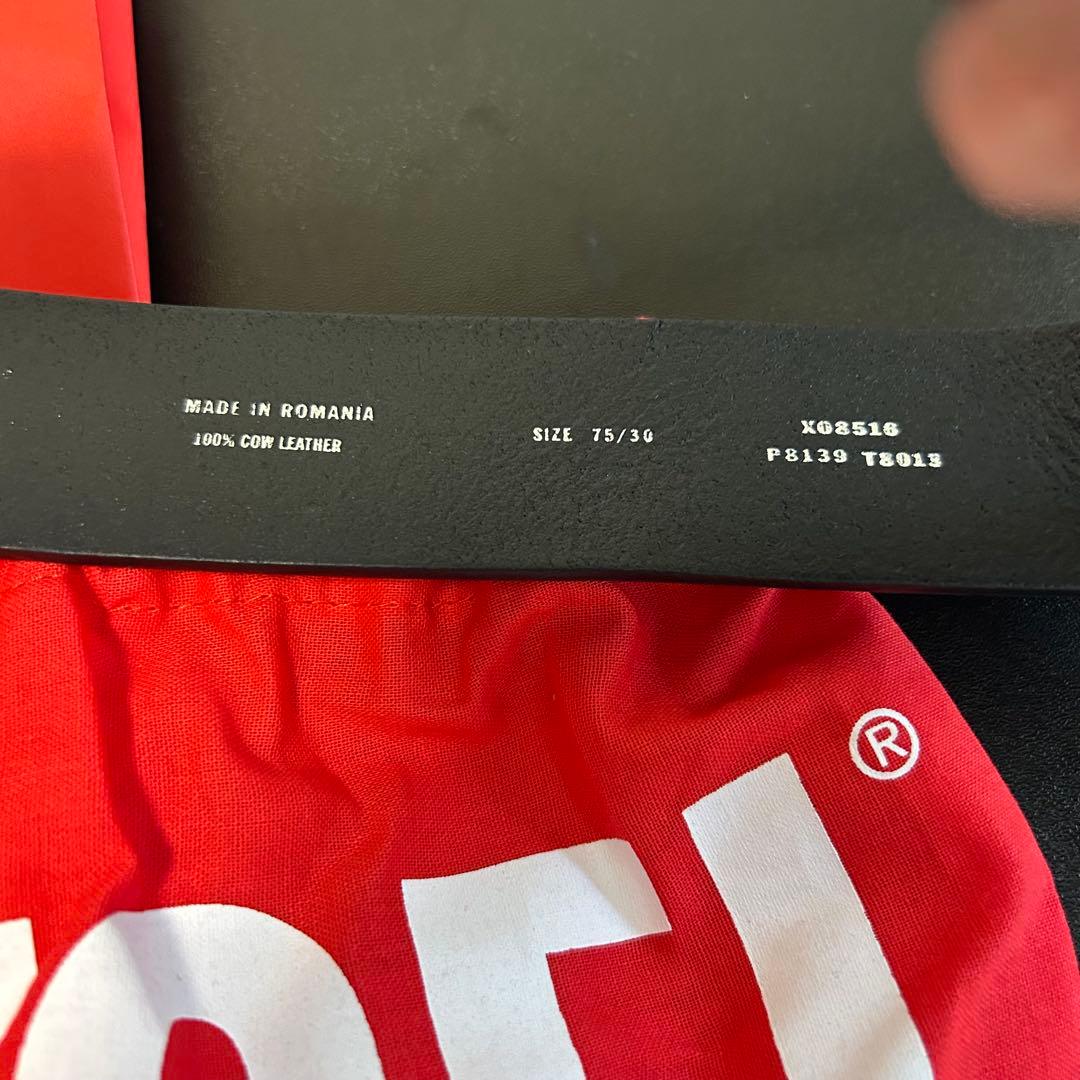 DIESEL ブラック ベルト 75/30 収納袋付き