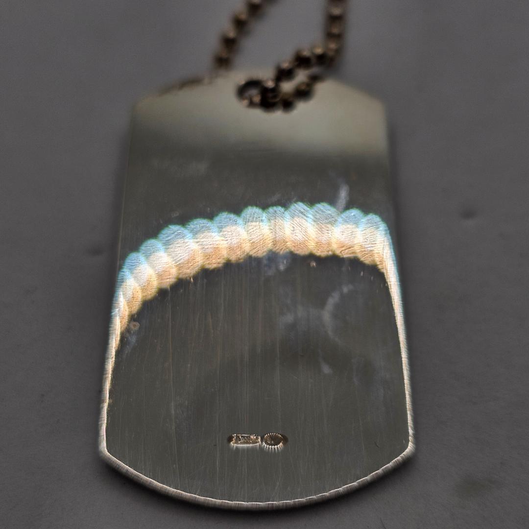 グッチ GUCCI ドッグタグ ネックレス シルバー925 60cm メンズ