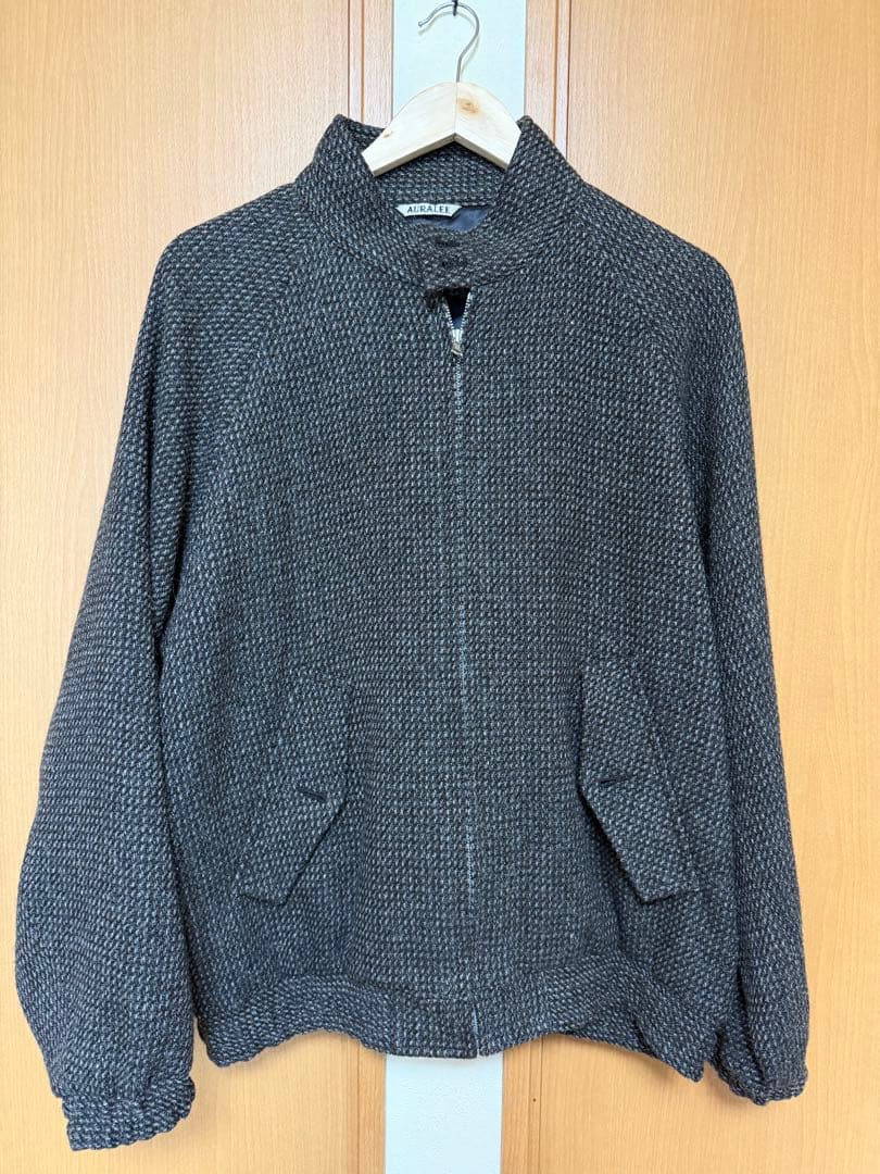 ジャケット・アウター AURALEE ALPACA TWEED ZIP BLOUSON 25AW