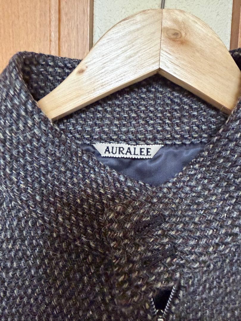 ジャケット・アウター AURALEE ALPACA TWEED ZIP BLOUSON 25AW