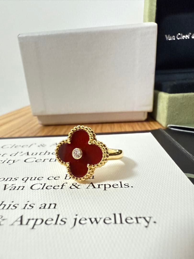 美品 ヴァンクリーフ&アーペル アルハンブラ リング 指輪48