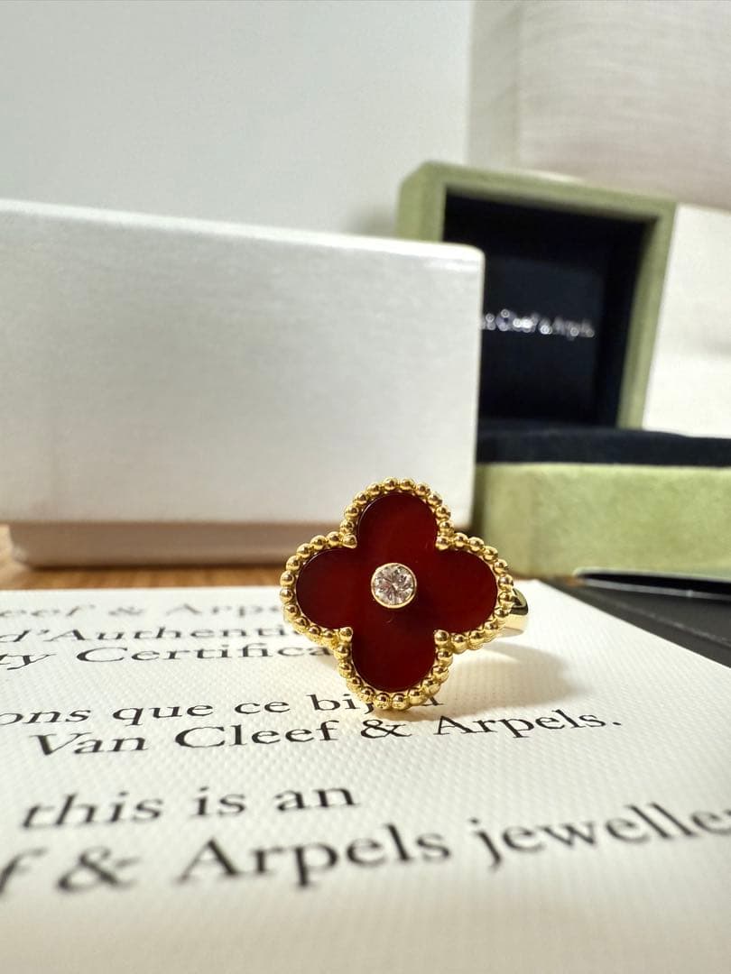 美品 ヴァンクリーフ&アーペル アルハンブラ リング 指輪48