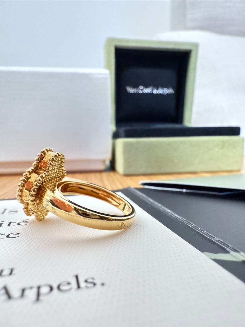 美品 ヴァンクリーフ&アーペル アルハンブラ リング 指輪48