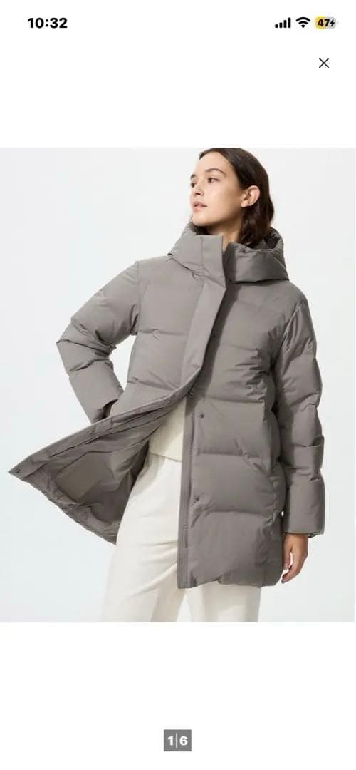 UNIQLO XL シームレスダウンショートコート レディースXL