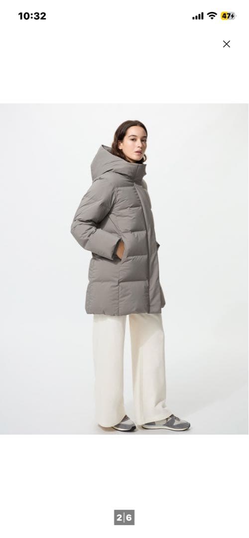 UNIQLO XL シームレスダウンショートコート レディースXL