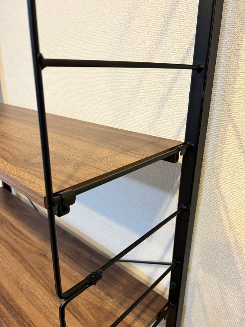 Nポルダ ミドルブラウン 5枚棚板　幅80センチ