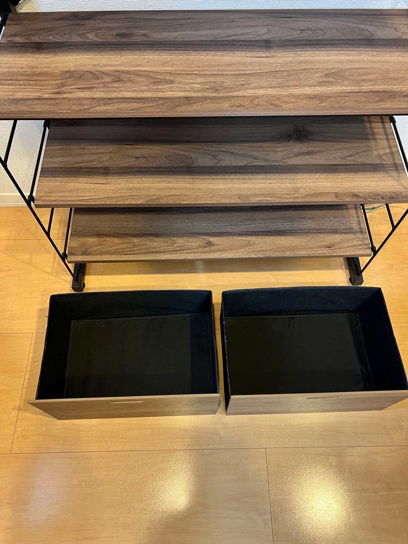 Nポルダ ミドルブラウン 5枚棚板　幅80センチ