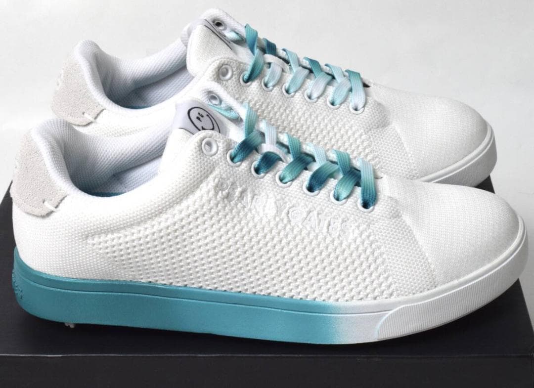 未使用3.5万 パーリーゲイツ ゴルフシューズ 25 ニコちゃん ホワイト