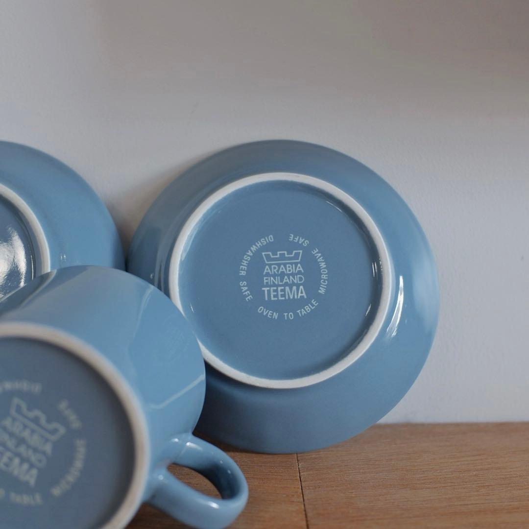 【美品】【廃盤色】ARABIA ヴィンテージ ティーマ C＆S φ7cm 2客