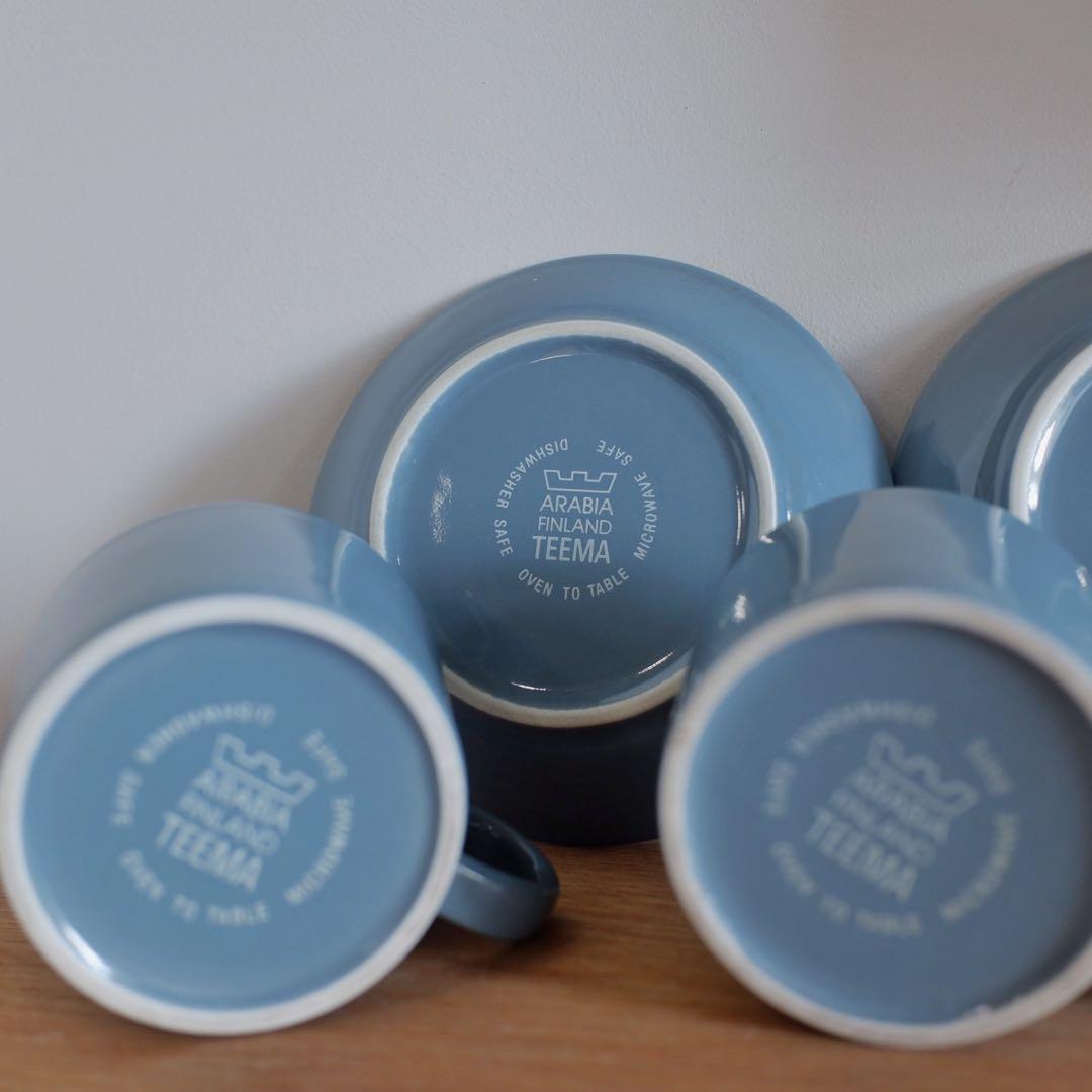 【美品】【廃盤色】ARABIA ヴィンテージ ティーマ C＆S φ7cm 2客