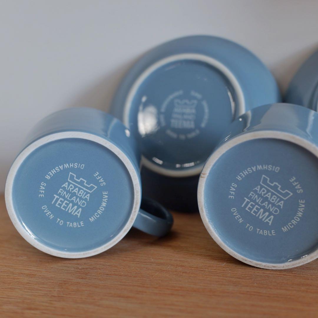 【美品】【廃盤色】ARABIA ヴィンテージ ティーマ C＆S φ7cm 2客