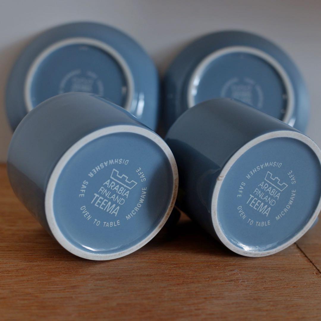 【美品】【廃盤色】ARABIA ヴィンテージ ティーマ C＆S φ7cm 2客