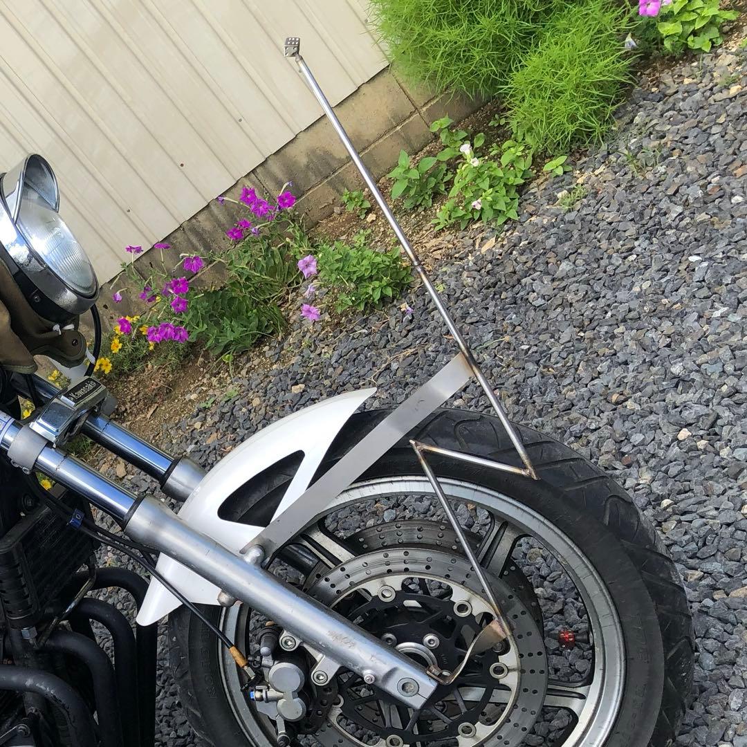 ゼファー400専用　イナズマ 旗棒　ステンレス