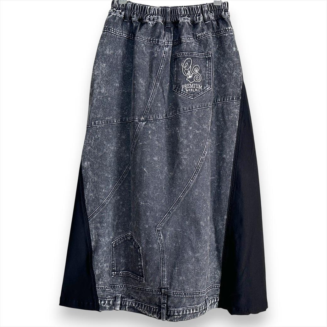 【ScoLar】スカート&バイカラー裏起毛プルオーバー ＆ワンピース３点