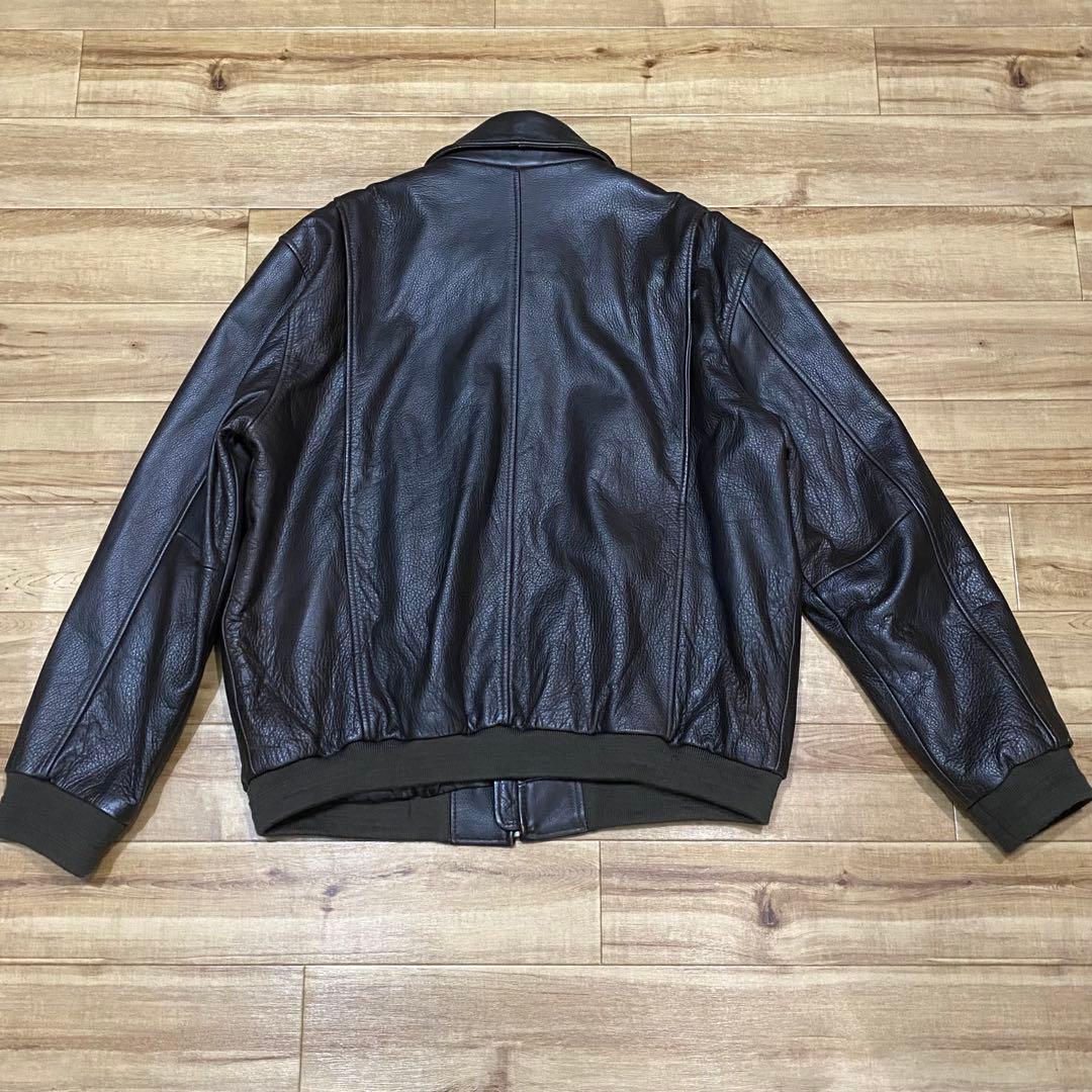 A-2 レザージャケット　エポレット無し 着画177cm フライトジャケット