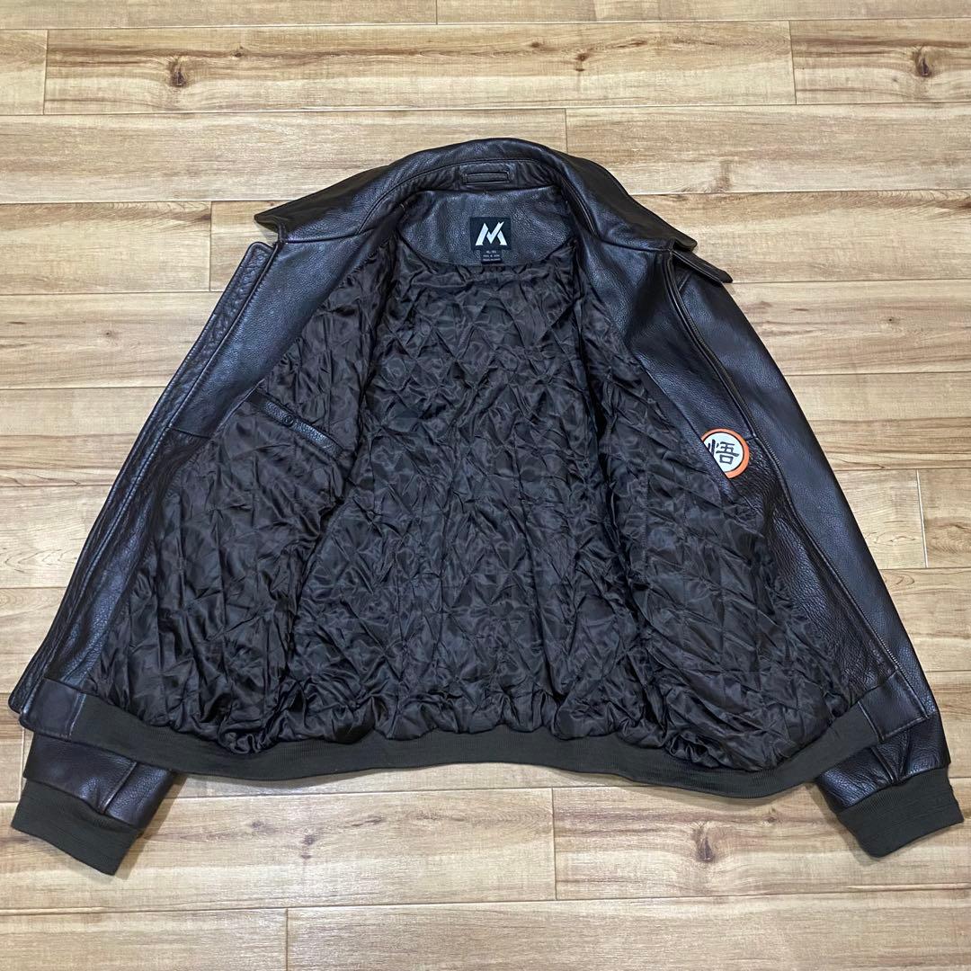 A-2 レザージャケット　エポレット無し 着画177cm フライトジャケット