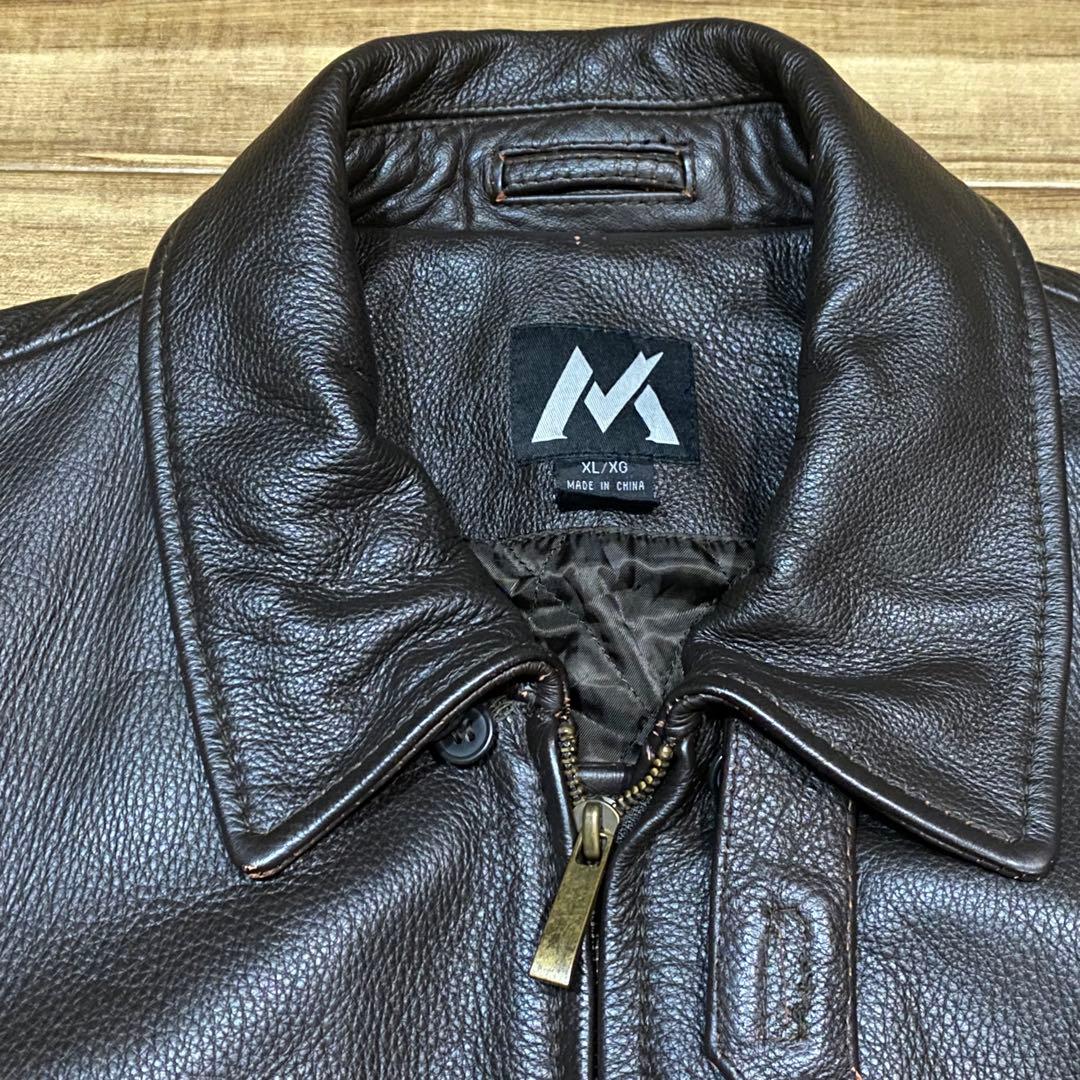 A-2 レザージャケット　エポレット無し 着画177cm フライトジャケット