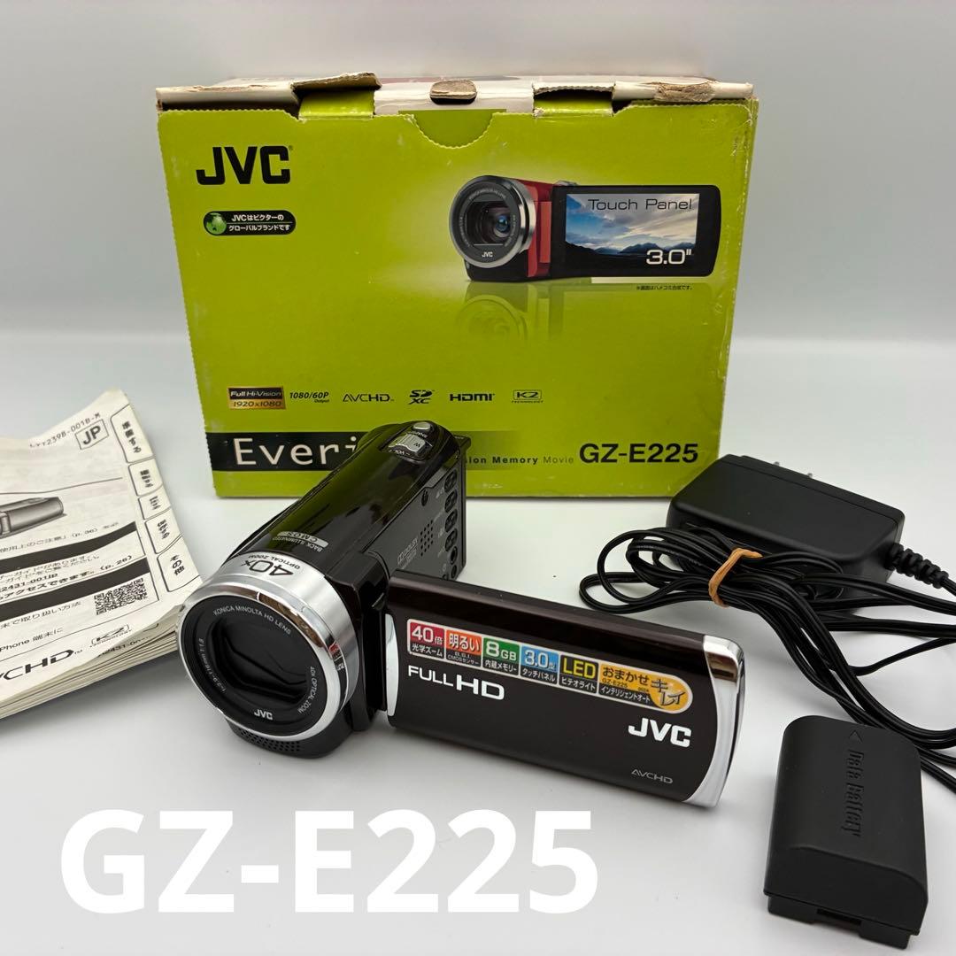 JVC Everio GZ-E225 フルハイビジョン ビデオカメラ 40倍軽量